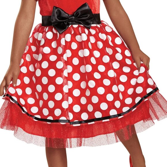 Disney Minnie Mouse Costume for Girls dress Red Polka Dot with ears size 6/6X - Picture 4 of 7